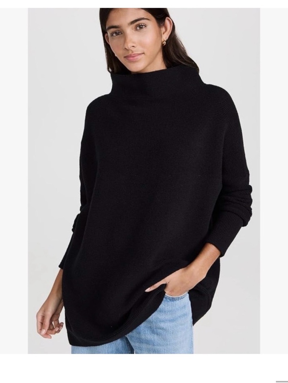 Free People Ottoman Black
Cowl Neck Sweater EUC size Medium